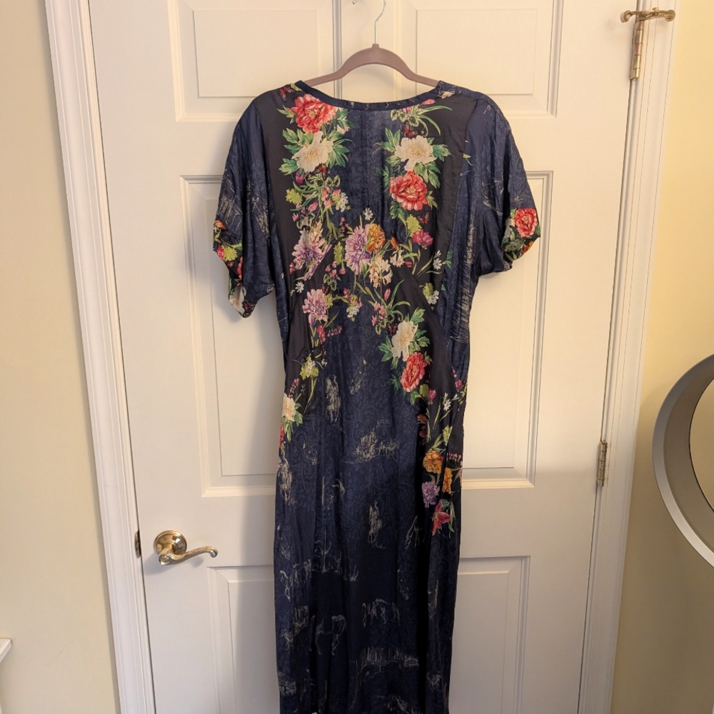 Johnny Was Floral V-Neck Midi/Maxi Dress - Picture 2 of 10